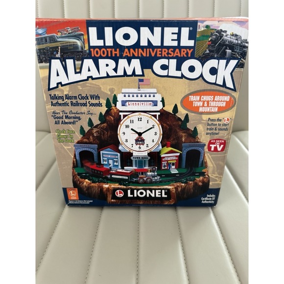 Lionel Trains 100th Anniversary Animated Talking Alarm Clock New